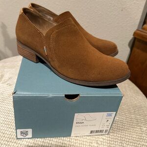 Toms Shaye Dark Amber Suede Women’s Ankle Booties